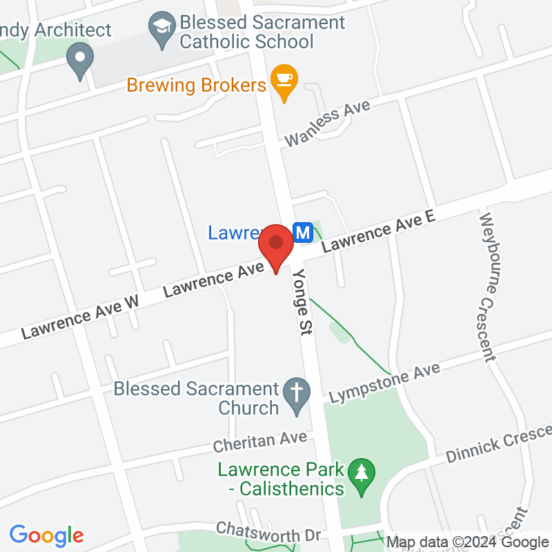 Location image for Lawrence & Yonge North Toronto RMT Clinic